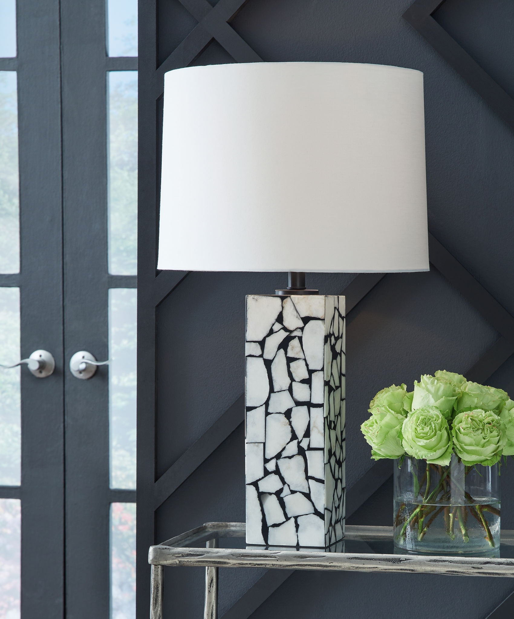 Macaria - White / Black - Marble Table Lamp - Urban Living Furniture (Los Angeles, CA)