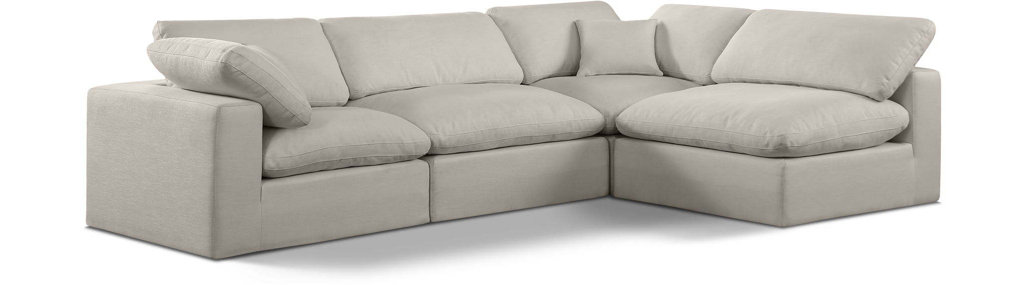 Comfy - 4 Piece Linen Fabric Modular Armless Sectional - Urban Living Furniture (Los Angeles, CA)