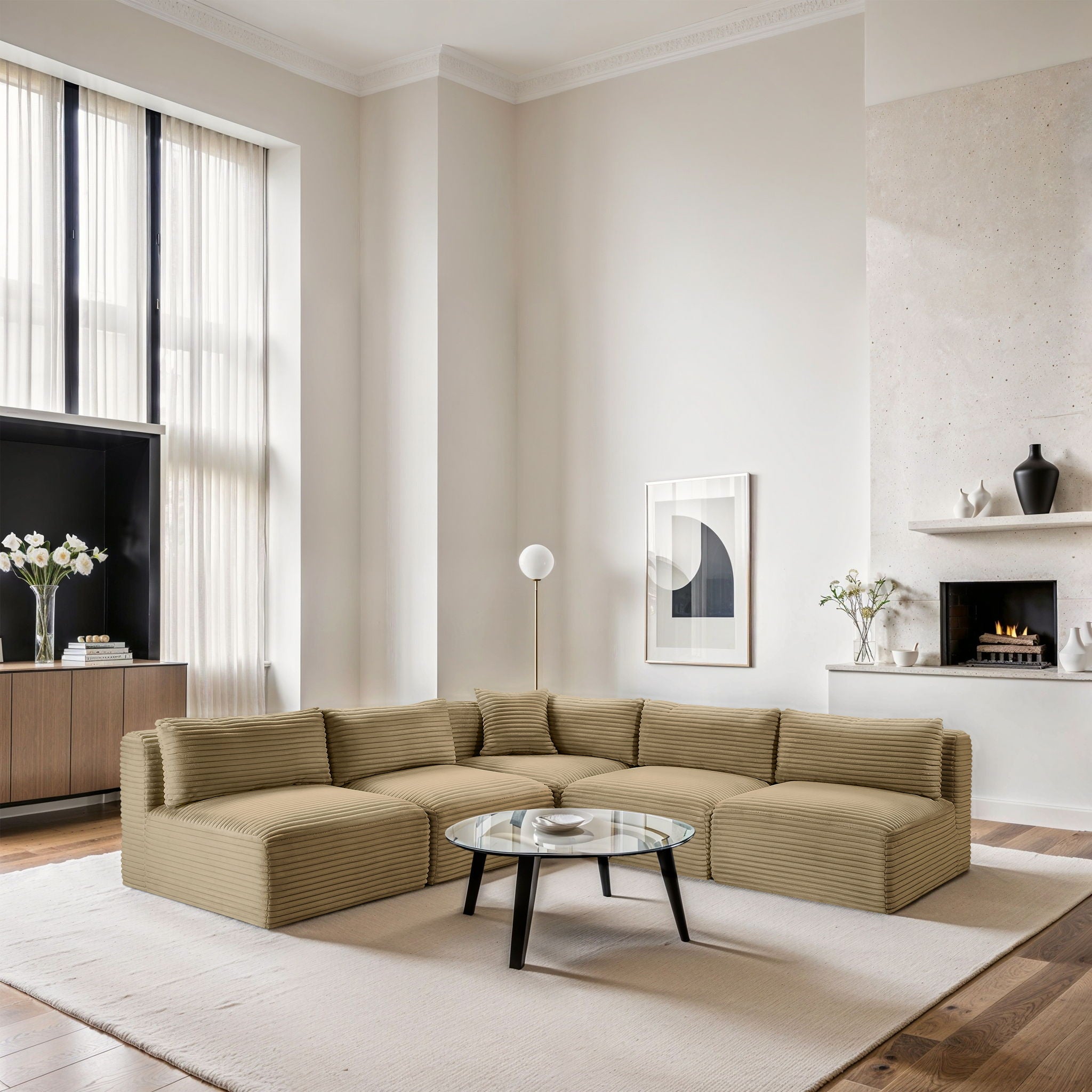 Shaggy - 5 Piece Modular Corner Armless Sectional - Urban Living Furniture (Los Angeles, CA)