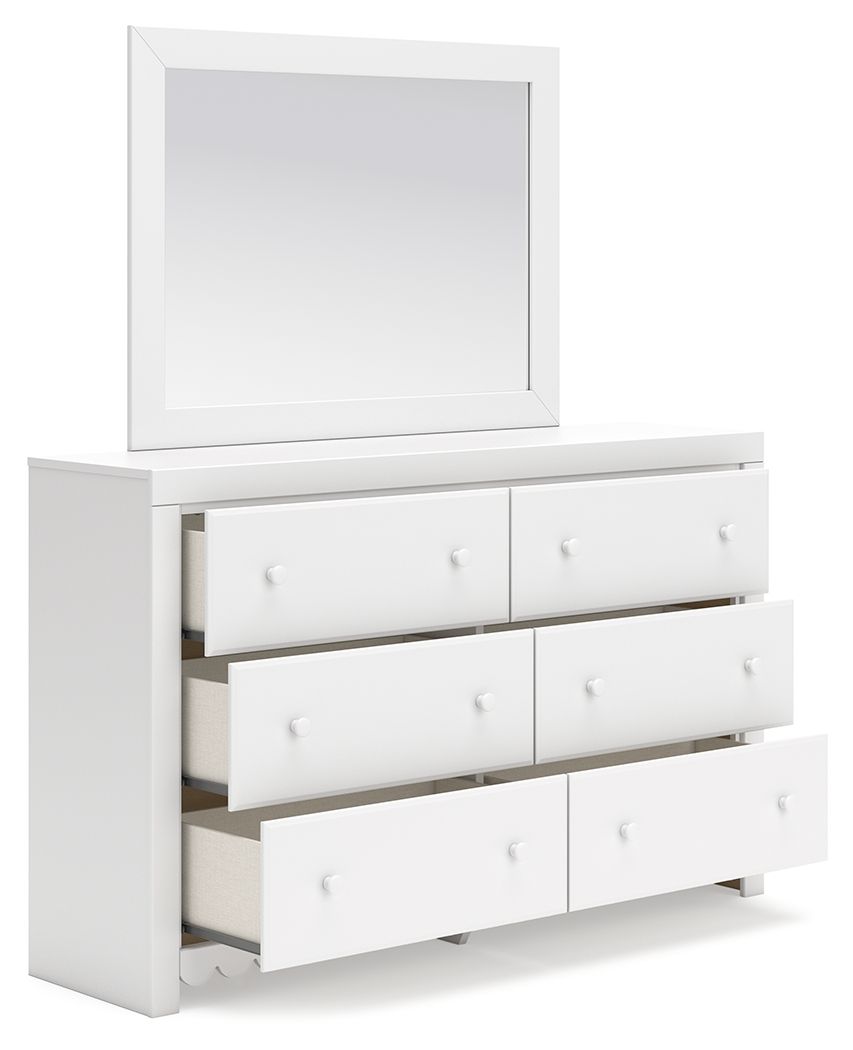 Mollviney - White - Dresser And Mirror - Urban Living Furniture (Los Angeles, CA)