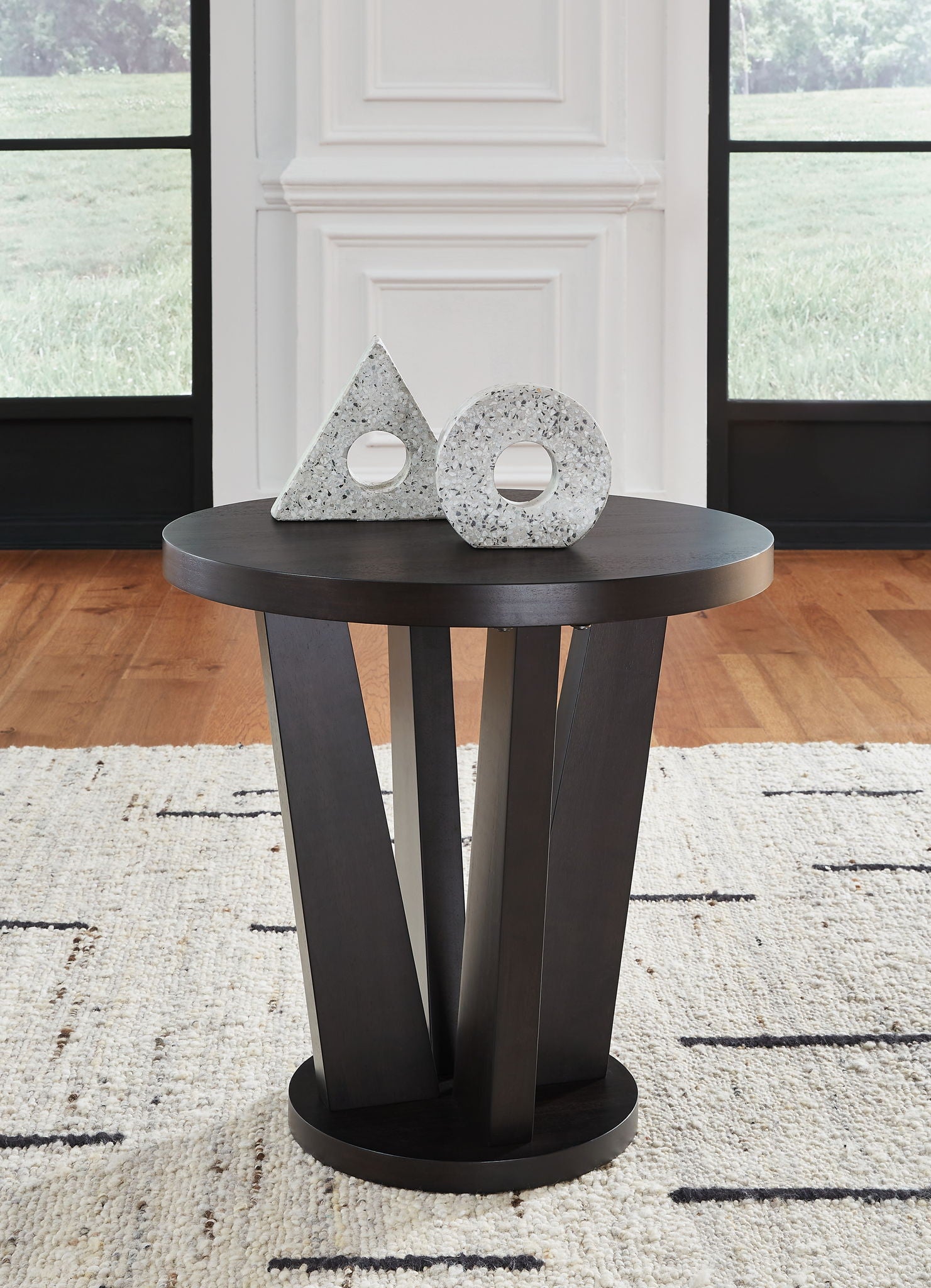 Chasinfield - Dark Brown - Round End Table - Urban Living Furniture (Los Angeles, CA)