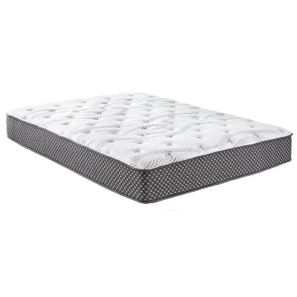 10" King Quilted Hybrid Mattress, Medium Firm - Black / White