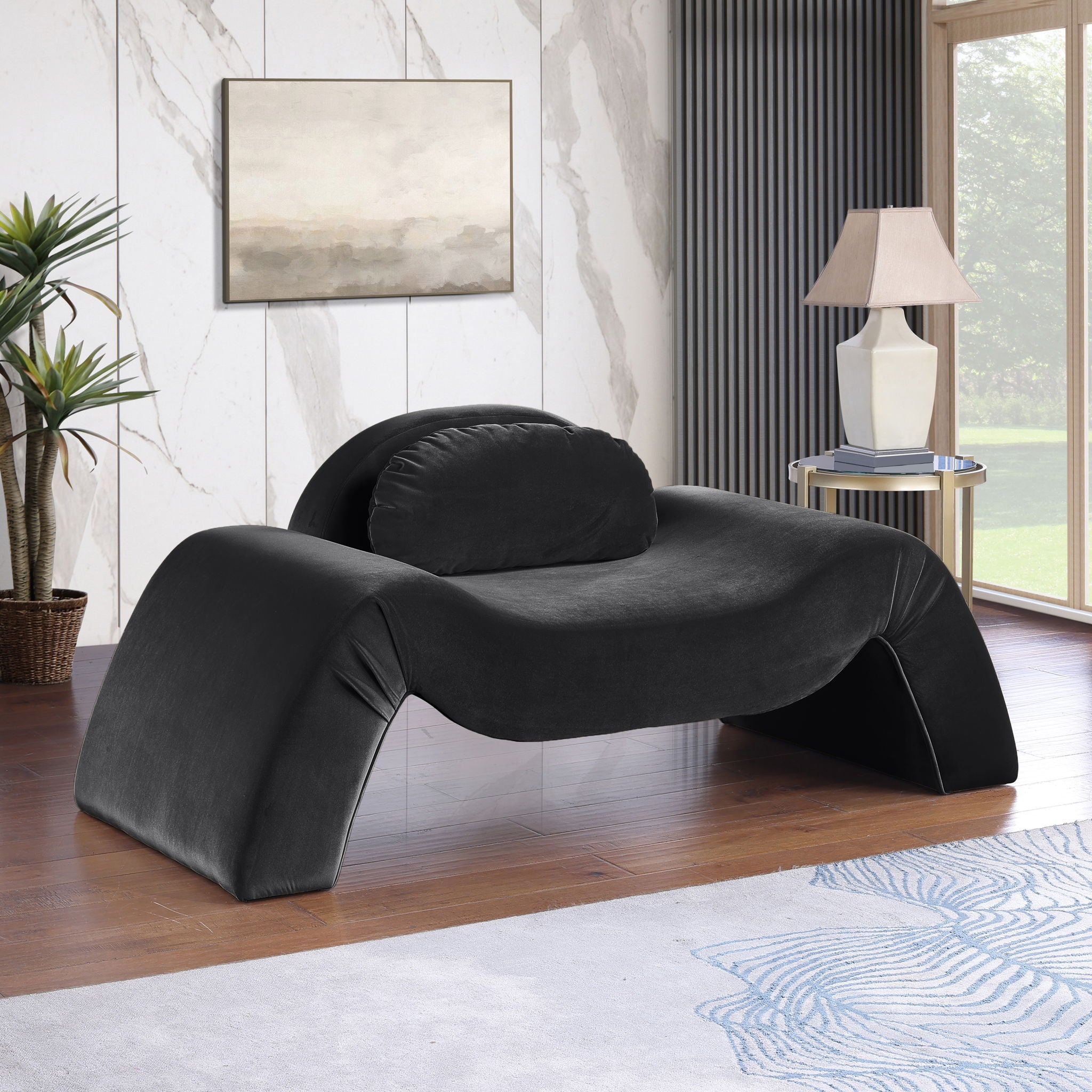 Austin - Velvet Accent Chair - Urban Living Furniture (Los Angeles, CA)