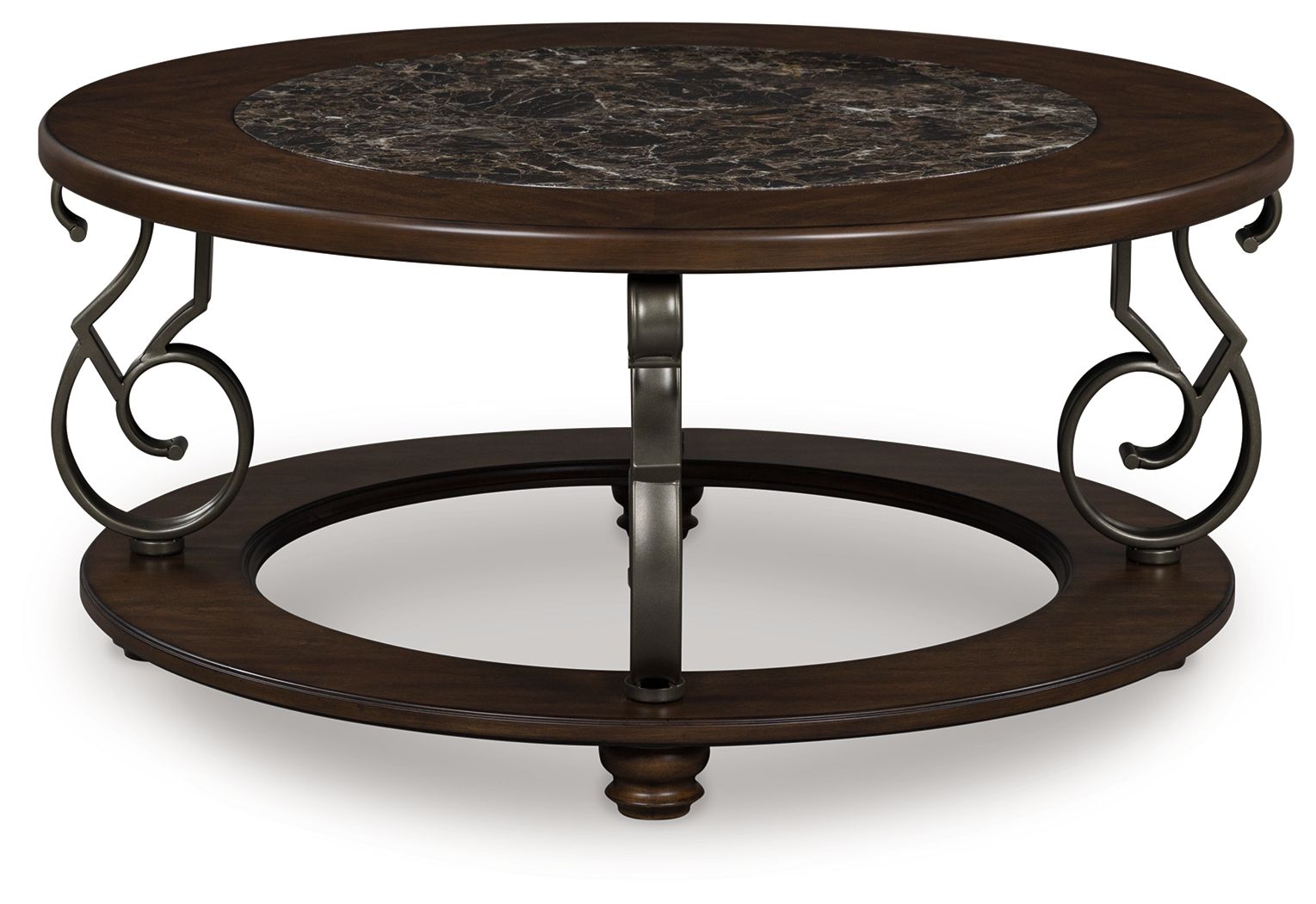 Frallyn - Dark Brown - Round Cocktail Table - Urban Living Furniture (Los Angeles, CA)