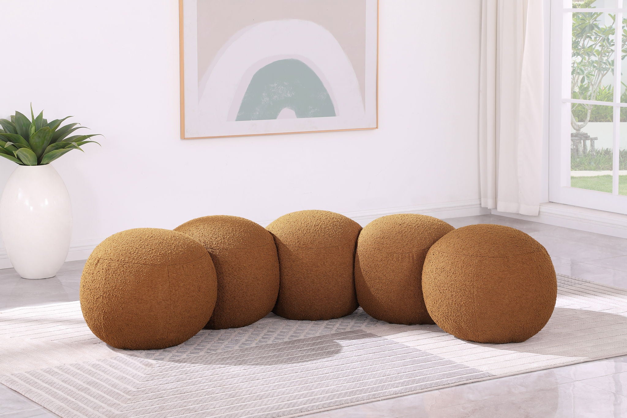 Apollo - Boucle Fabric Bench - Urban Living Furniture (Los Angeles, CA)