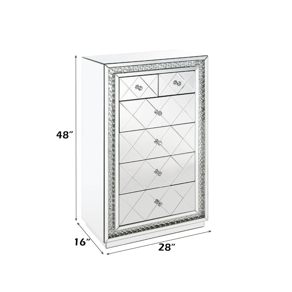 Nysa - Cabinet - Mirrored & Faux Crystals Inlay - Urban Living Furniture (Los Angeles, CA)