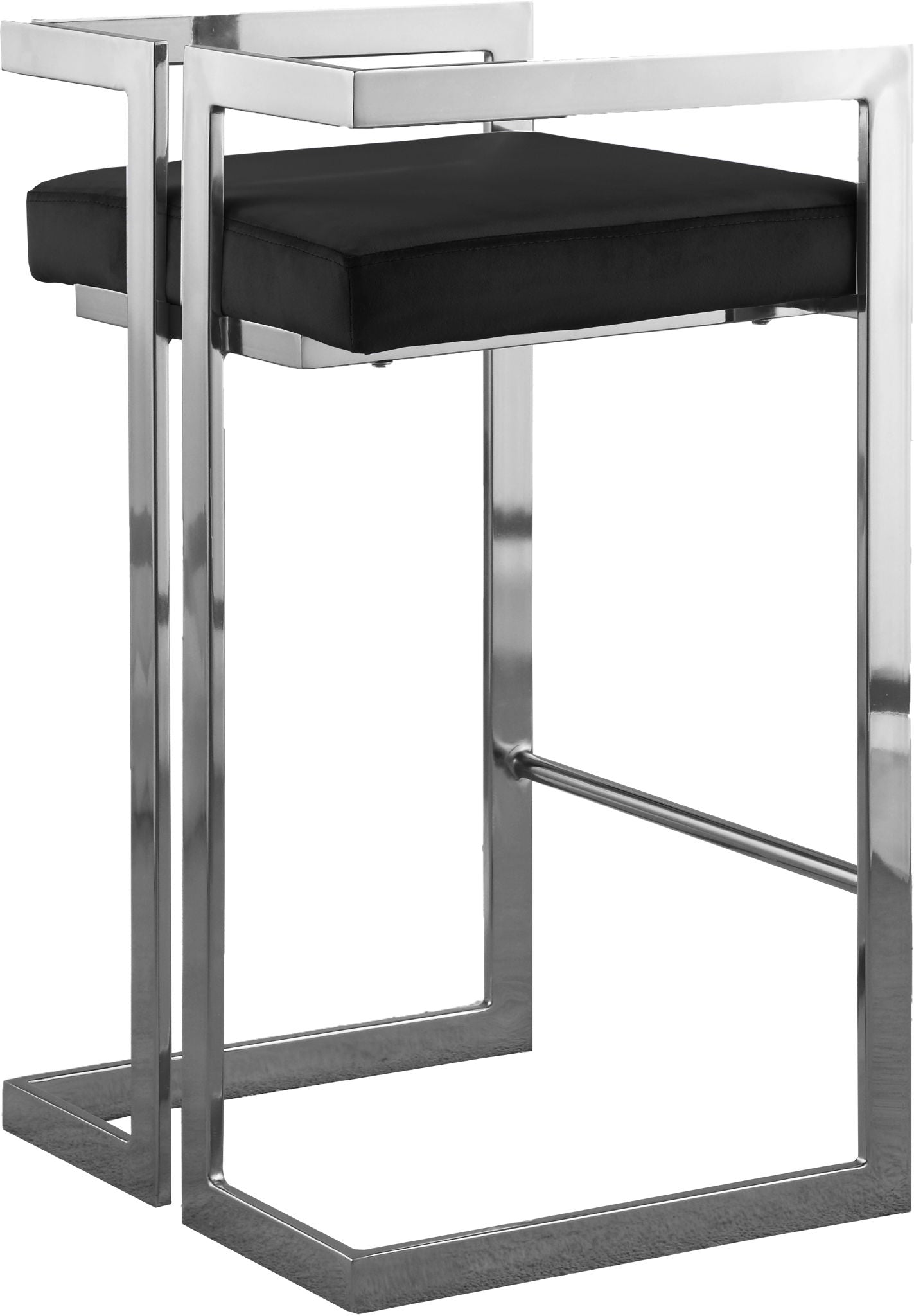 Ezra - Stool with Chrome Legs (Set of 2) - Urban Living Furniture (Los Angeles, CA)
