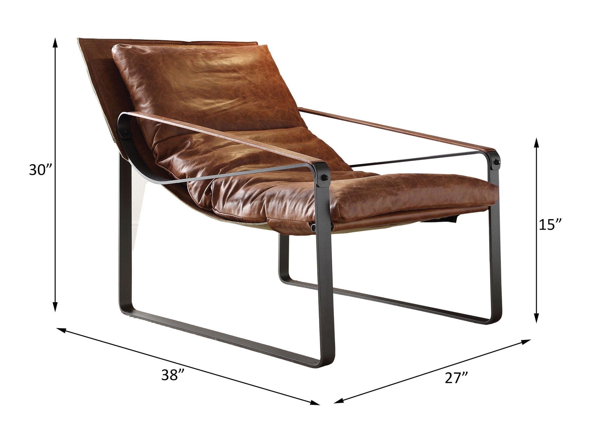 Quoba - Accent Chair - Cocoa Top Grain Leather - Urban Living Furniture (Los Angeles, CA)