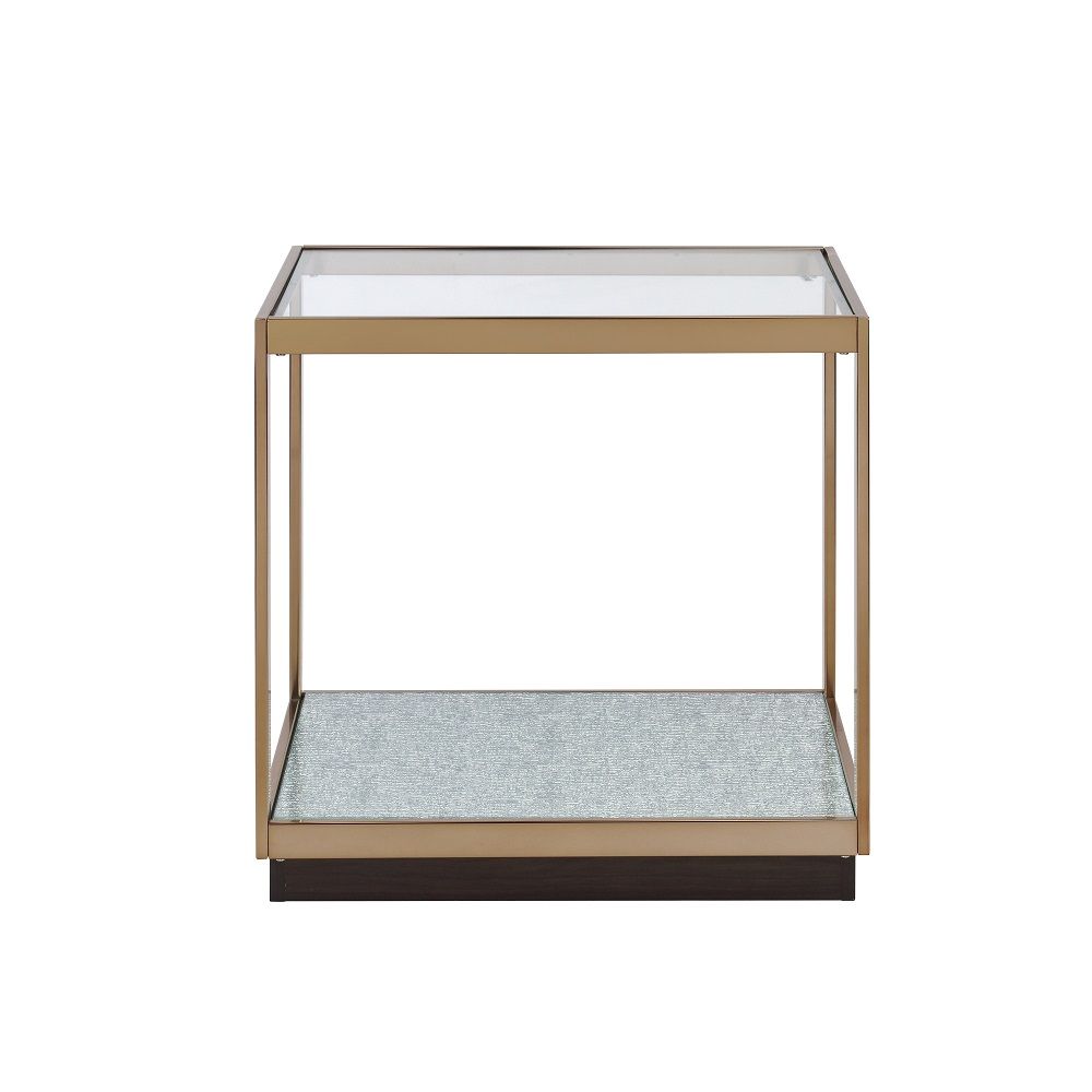 Kaia - End Table - Glass & Gold - Urban Living Furniture (Los Angeles, CA)