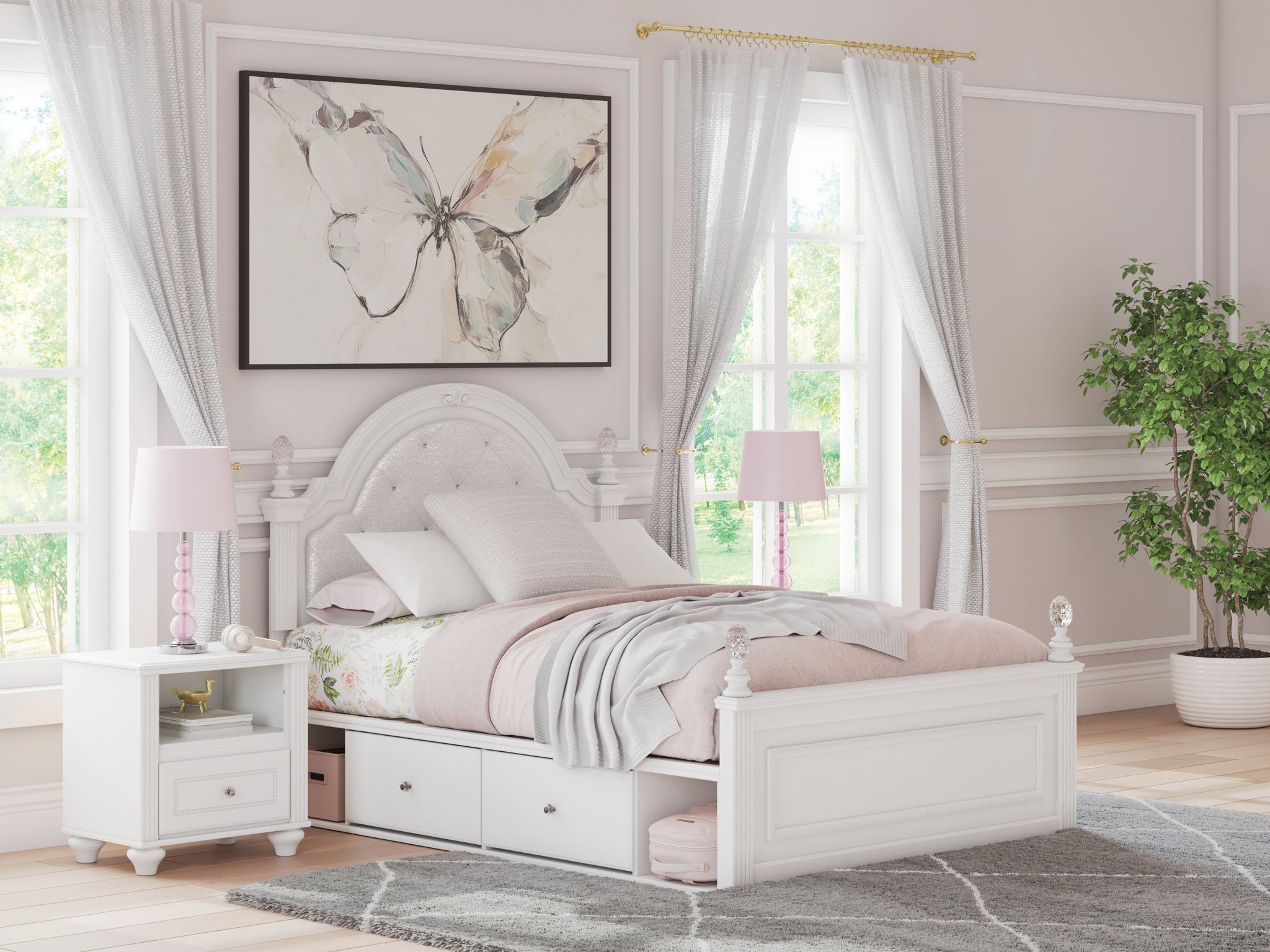 Kozlani - Upholstered Panel Storage Bed