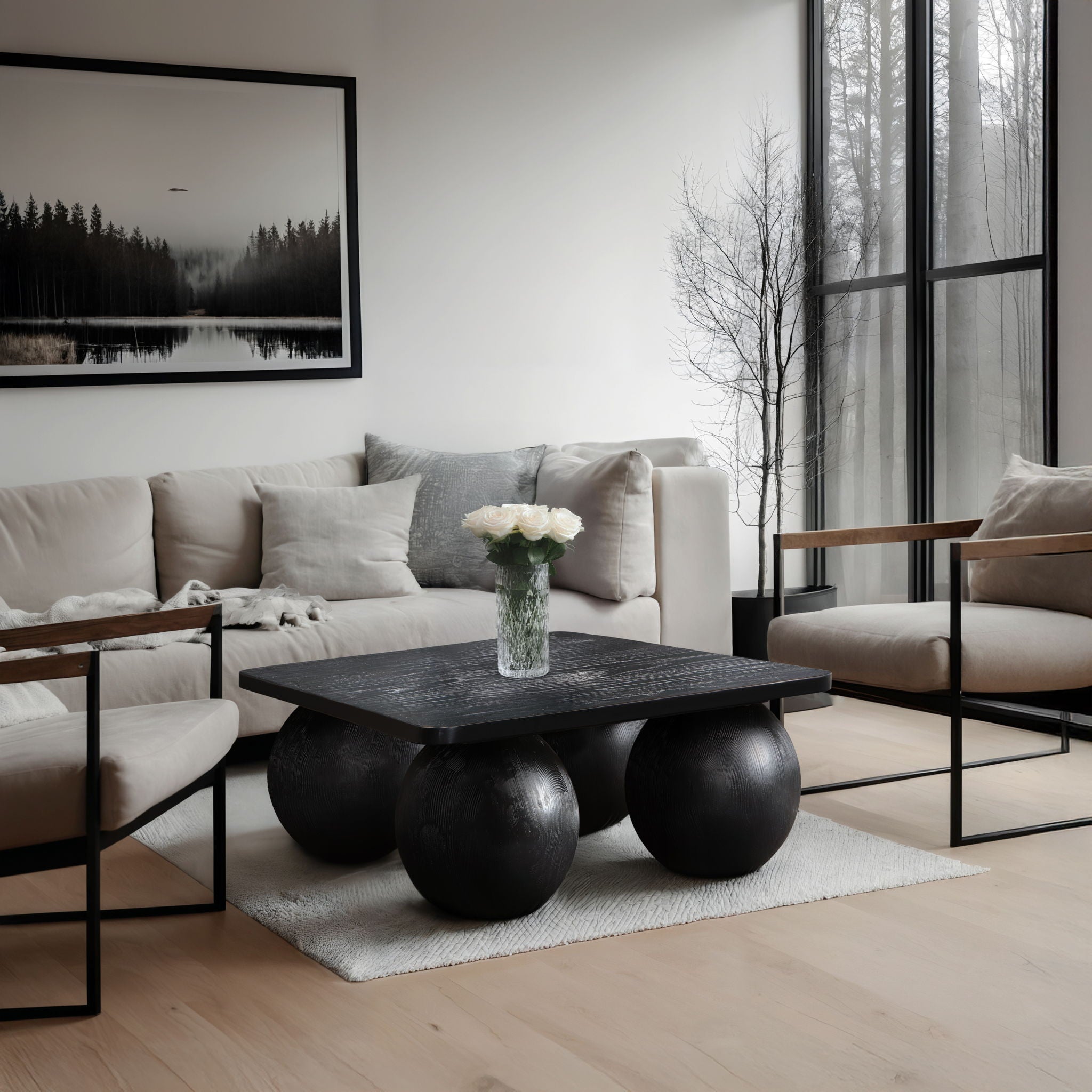 Fitch - Oak Veneer Coffee Table - 4 Legs - Urban Living Furniture (Los Angeles, CA)