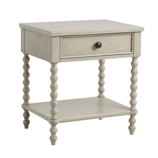 Traditional Nightstand Table With Drawer And Shelf