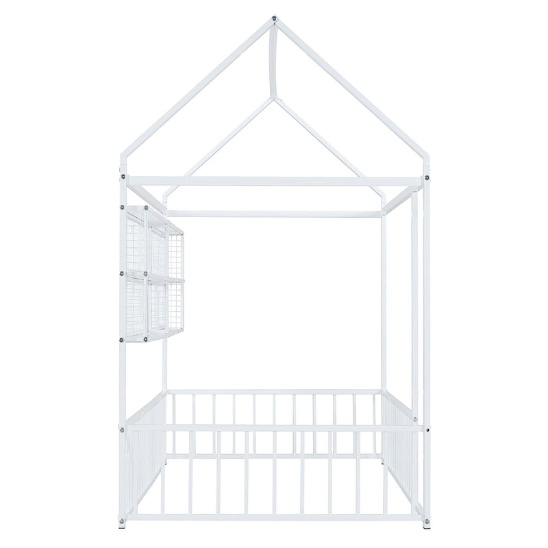 House Frame With Fence And Shelves