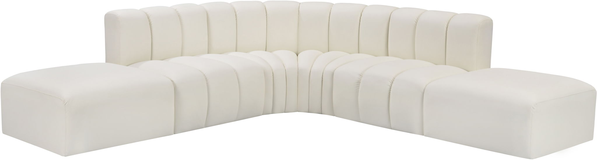 Arc - Faux Leather 6 Piece Corner Modular Sofa