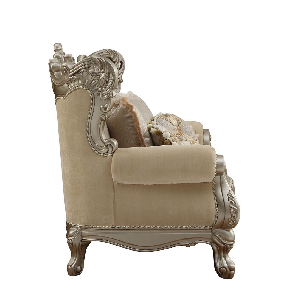 Ranita - Loveseat With 6 Pillows - Fabric & Champagne - Urban Living Furniture (Los Angeles, CA)