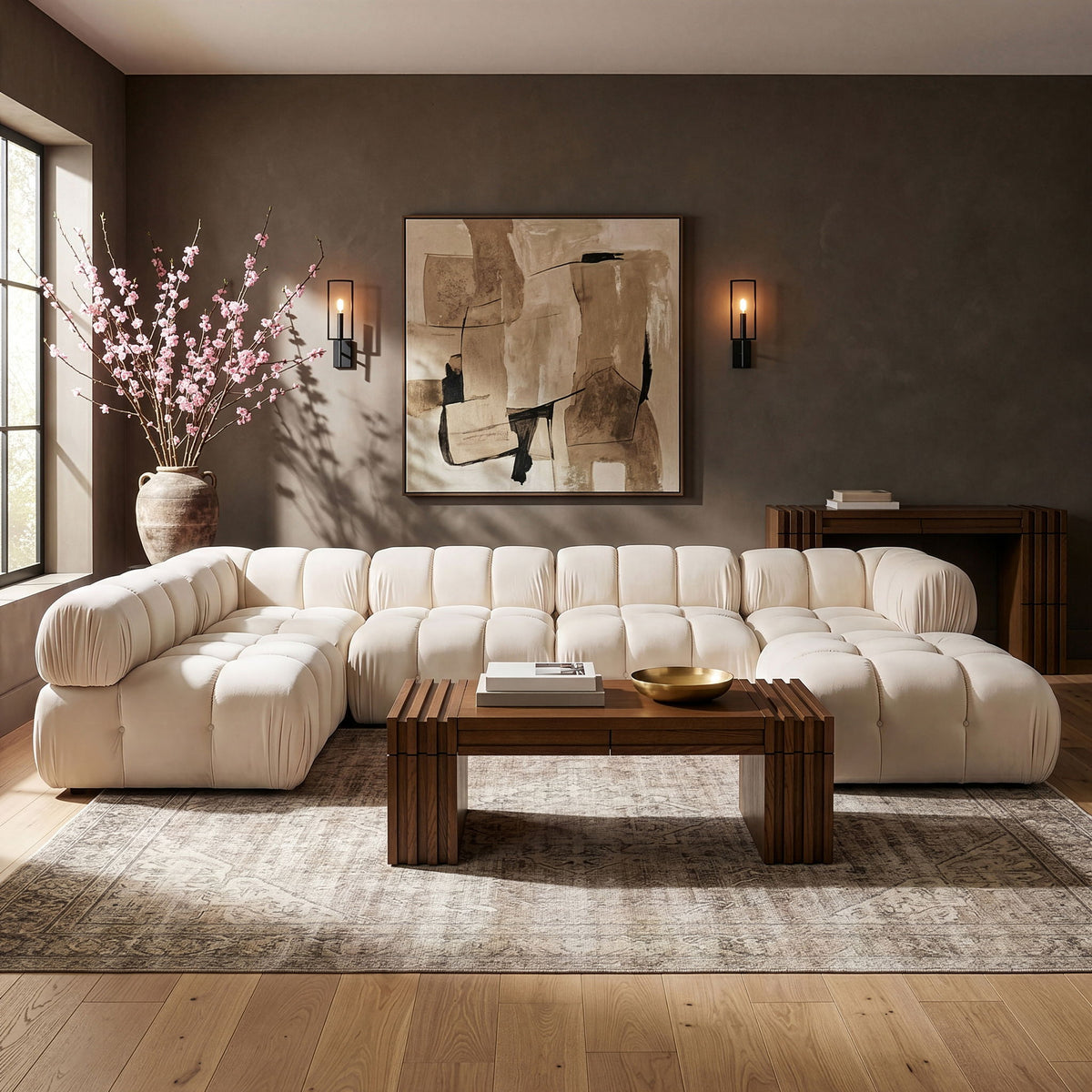 Orin - 6 Piece Modular Sectional (3 Modular Chairs, 2 Corner Chairs & Ottoman)