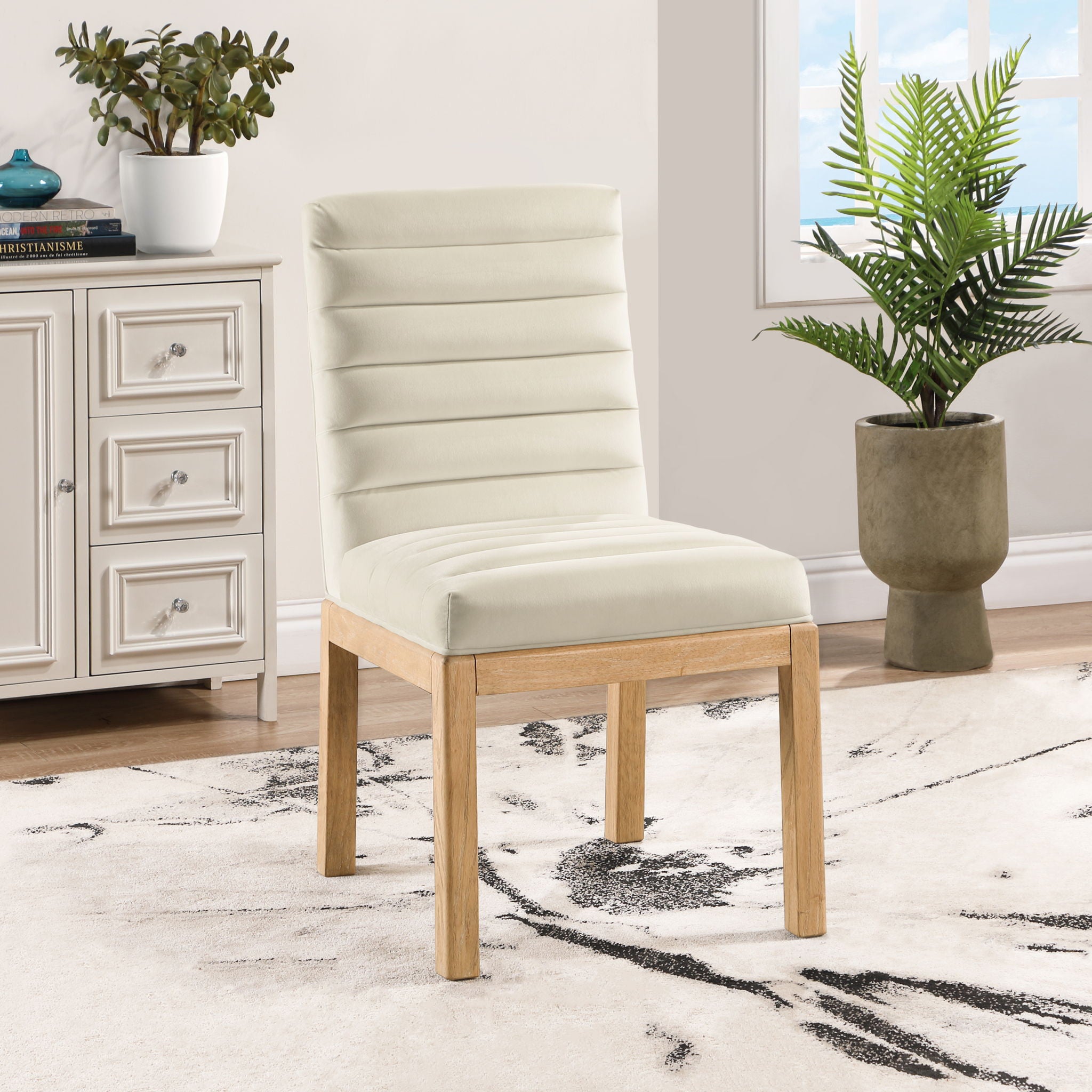 Evelyn - Dining Chair With Natural Legs - Urban Living Furniture (Los Angeles, CA)