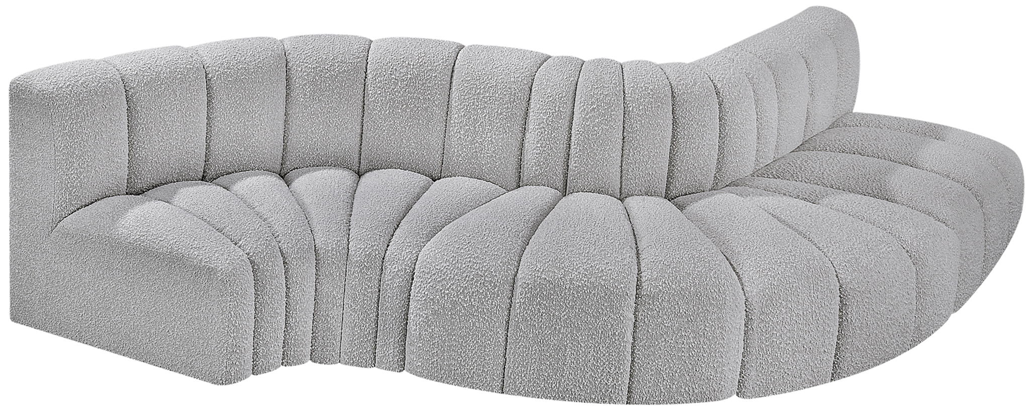 Arc - Boucle Fabric 5 Piece Modular Sofa