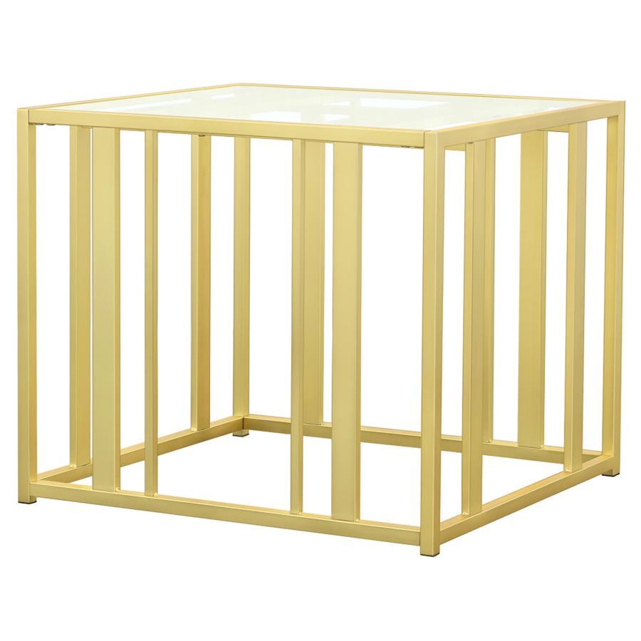Adri - Rectangular Glass Top Side End Table - Urban Living Furniture (Los Angeles, CA)