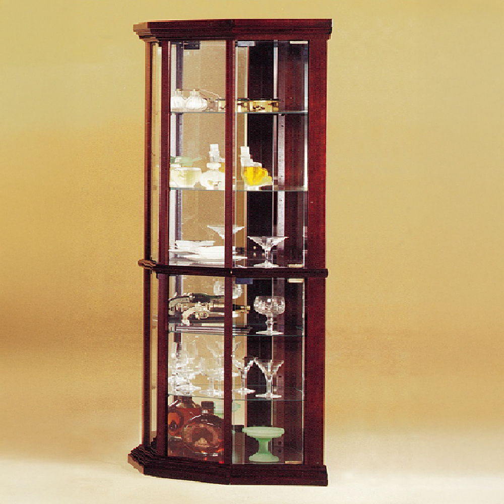 Huxley - Curio Cabinet (Corner) - Cherry - Urban Living Furniture (Los Angeles, CA)