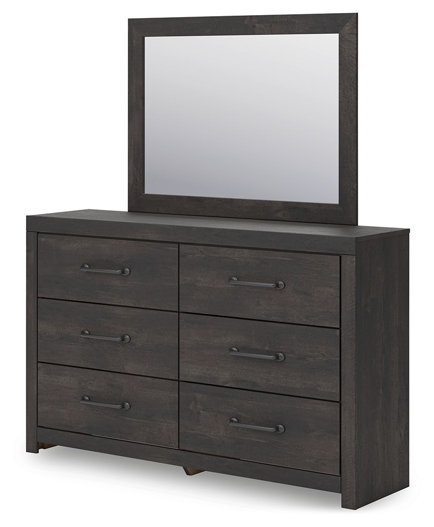 Hollivern - Dark Gray - Dresser And Mirror - Urban Living Furniture (Los Angeles, CA)