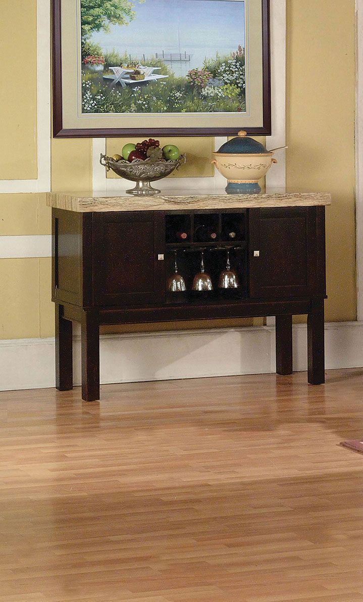 Fraser - Server - Faux Marble & Espresso - Urban Living Furniture (Los Angeles, CA)