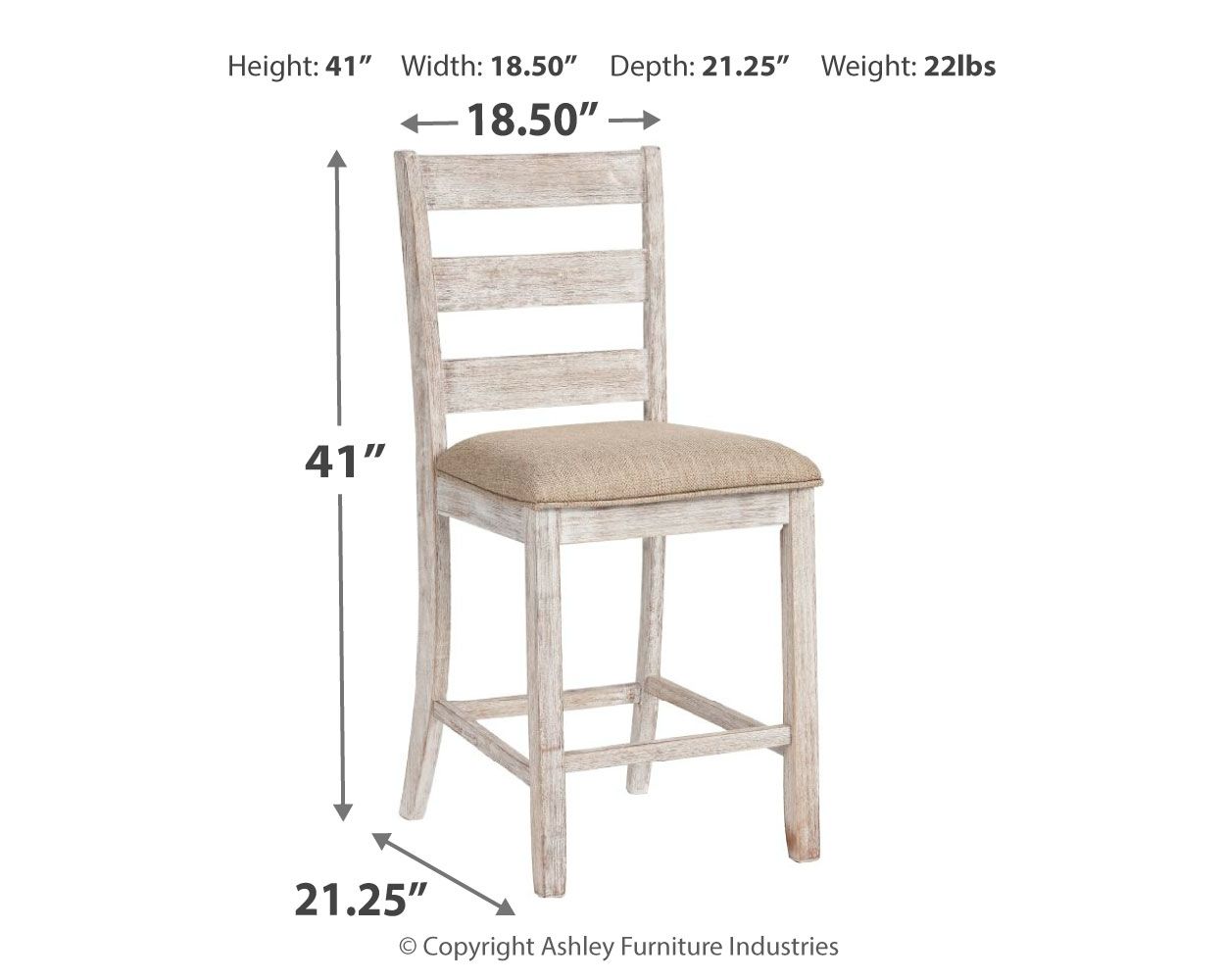 Skempton - White - Upholstered Barstool (Set of 2) - Urban Living Furniture (Los Angeles, CA)