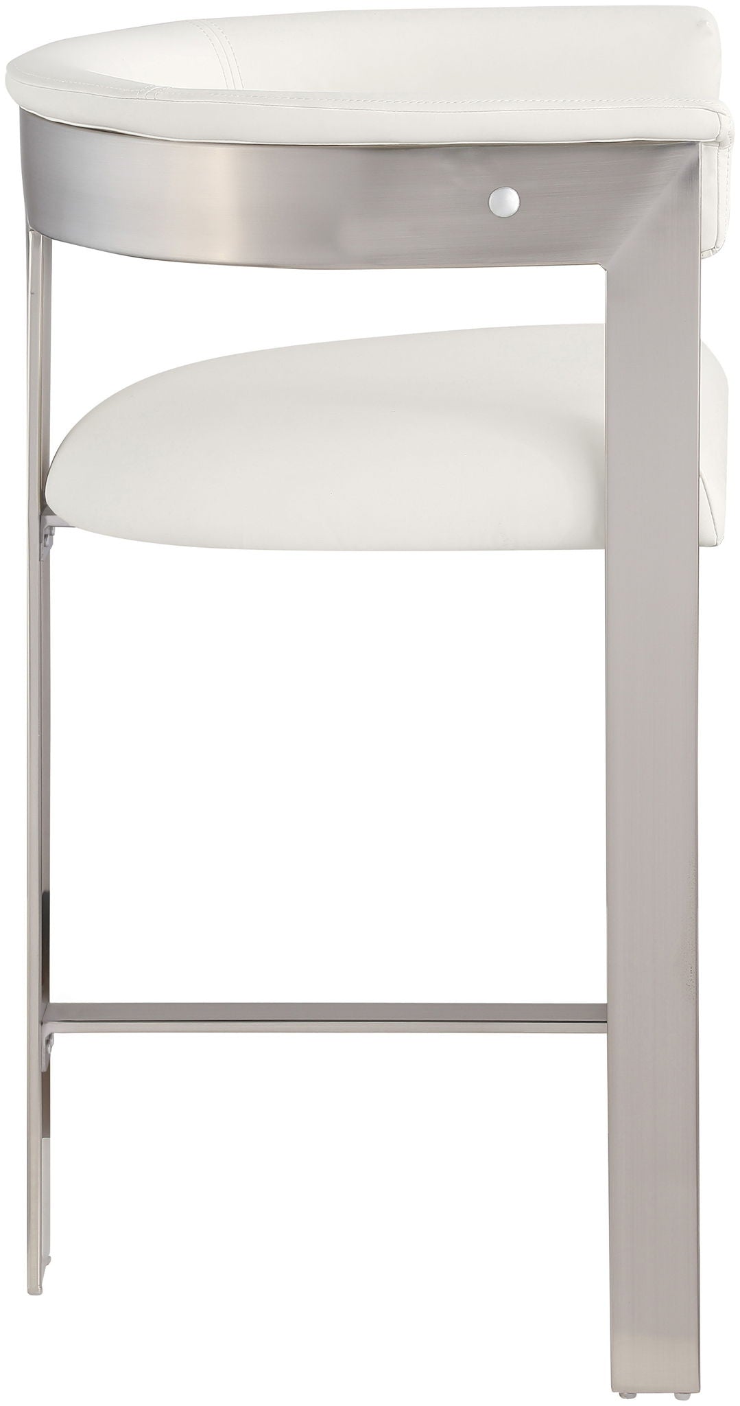 Romeo - Faux Leather Counter Stool With Silver Base (Set of 2) - Urban Living Furniture (Los Angeles, CA)