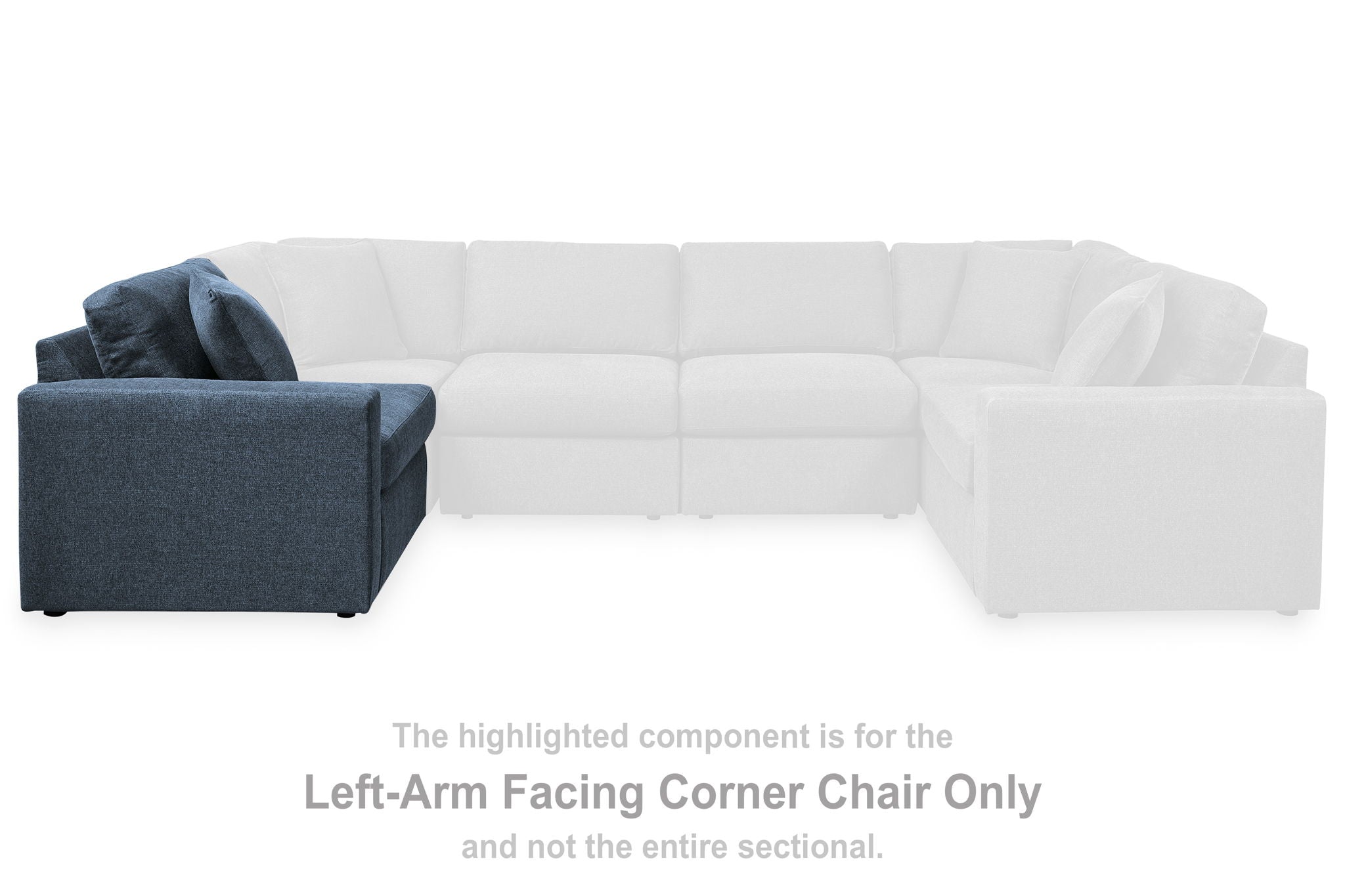 Modmax - Ink - Laf Corner Chair - Fabric - Urban Living Furniture (Los Angeles, CA)