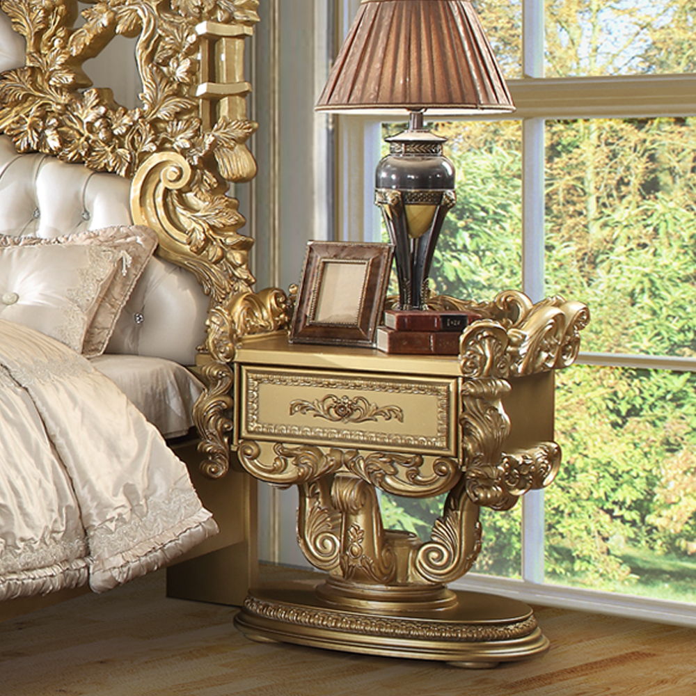 Bernadette - Nightstand - Gold Finish - Urban Living Furniture (Los Angeles, CA)