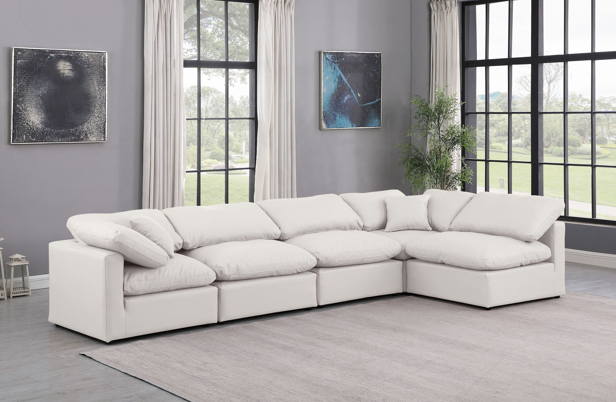 Indulge - Faux Leather 5 Piece Modular Sectional - Urban Living Furniture (Los Angeles, CA)