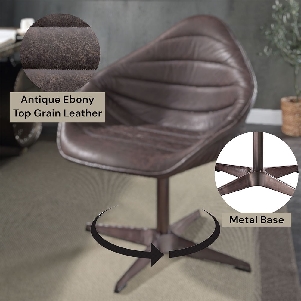 Pipino - Accent Chair With Swivel - Antique Ebony - Urban Living Furniture (Los Angeles, CA)