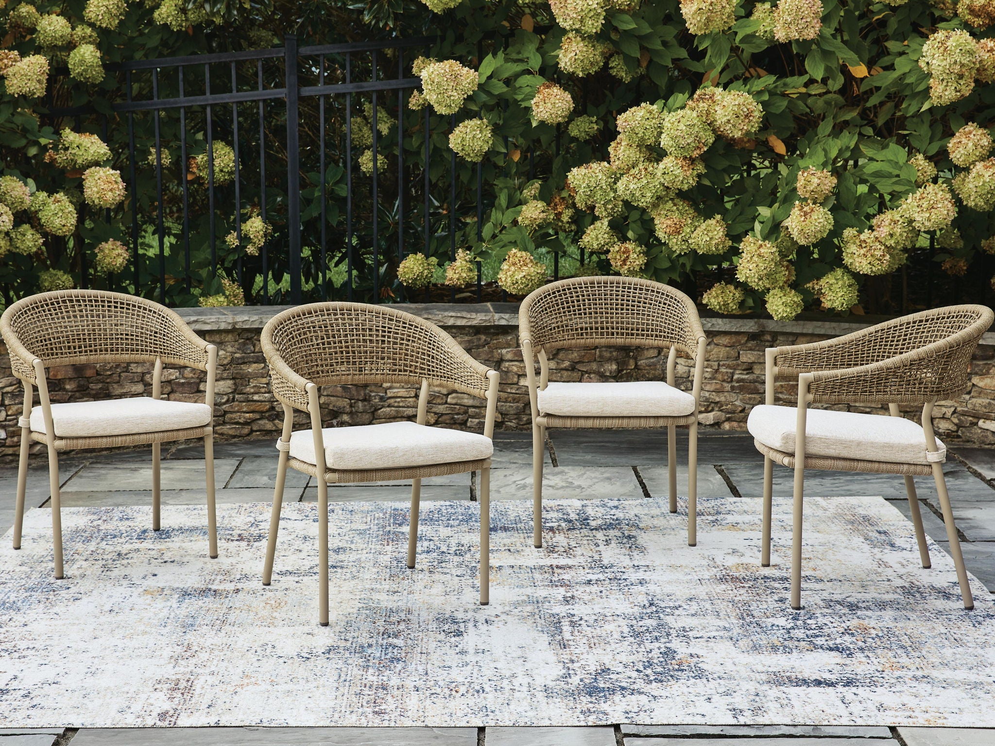 Orchard Beach - Arm Chair With Cushion (Set of 4) - Beige - Urban Living Furniture (Los Angeles, CA)