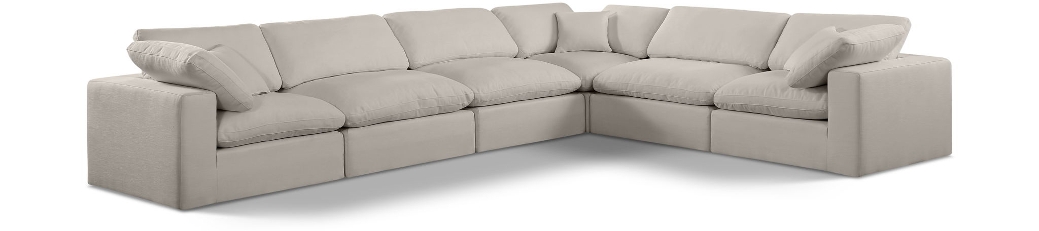 Comfy - 6 Piece Linen Modular Corner Sectional - Urban Living Furniture (Los Angeles, CA)
