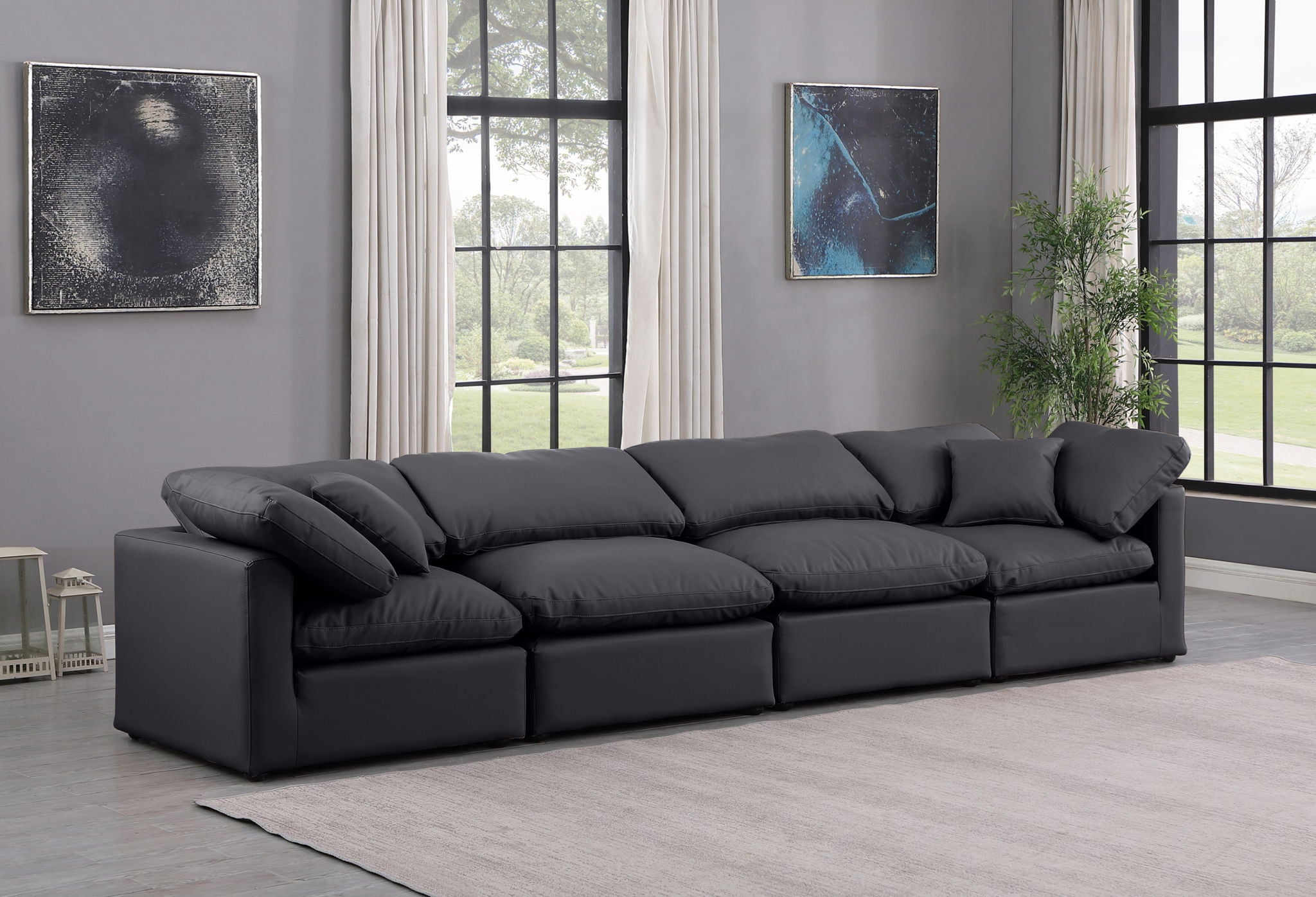 Indulge - Faux Leather 4 Seat Modular Sofa - Urban Living Furniture (Los Angeles, CA)