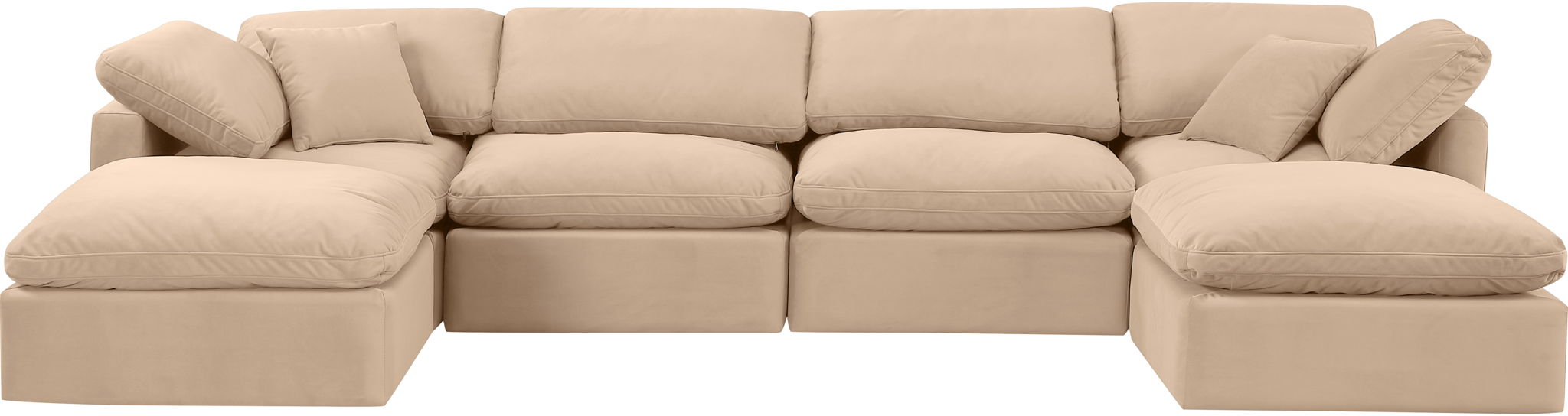 Indulge - Velvet 6 Piece Modular Double Chaise Sectional - Urban Living Furniture (Los Angeles, CA)