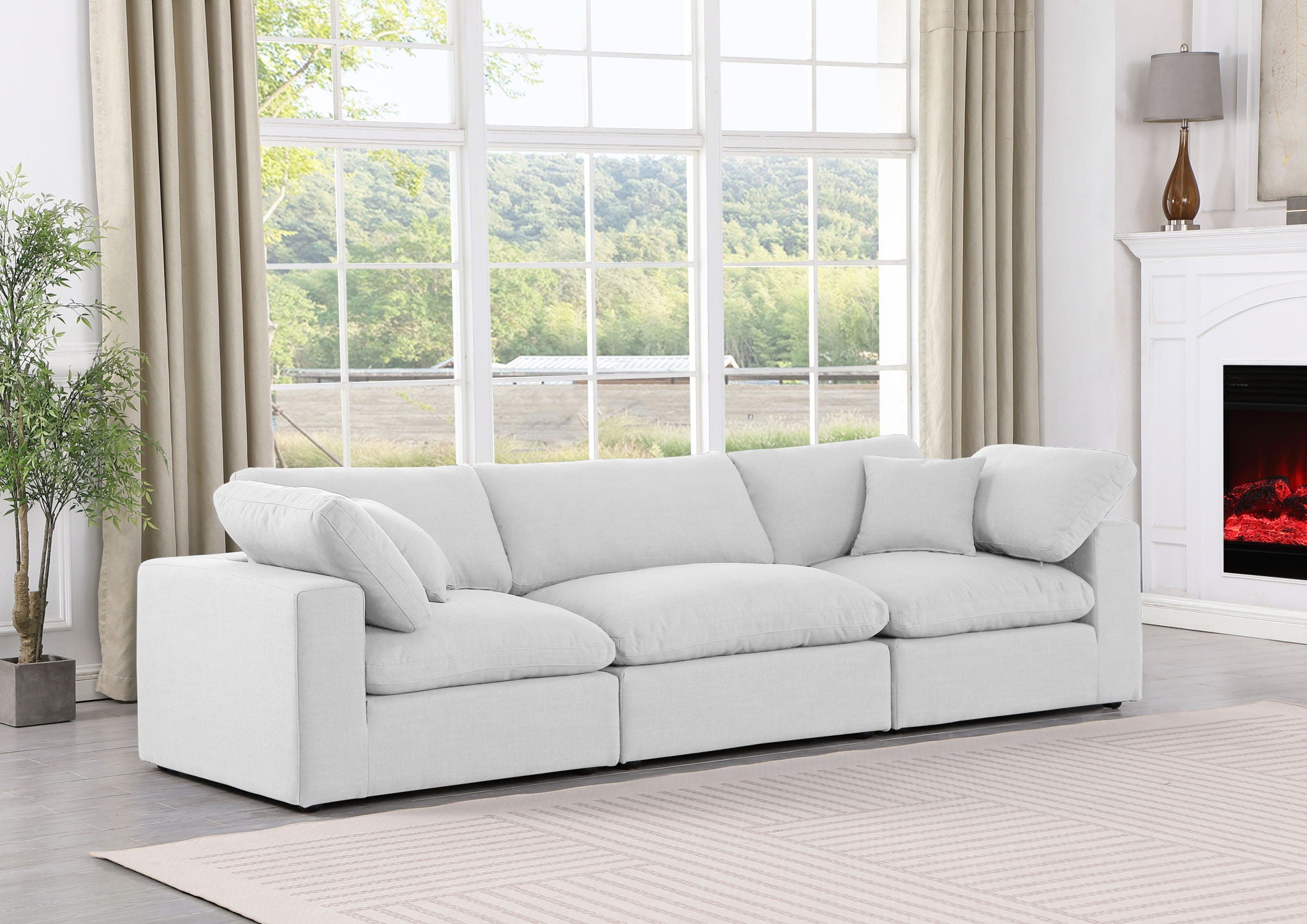 Comfy - Linen Modular Sofa 3 Seats - Urban Living Furniture (Los Angeles, CA)