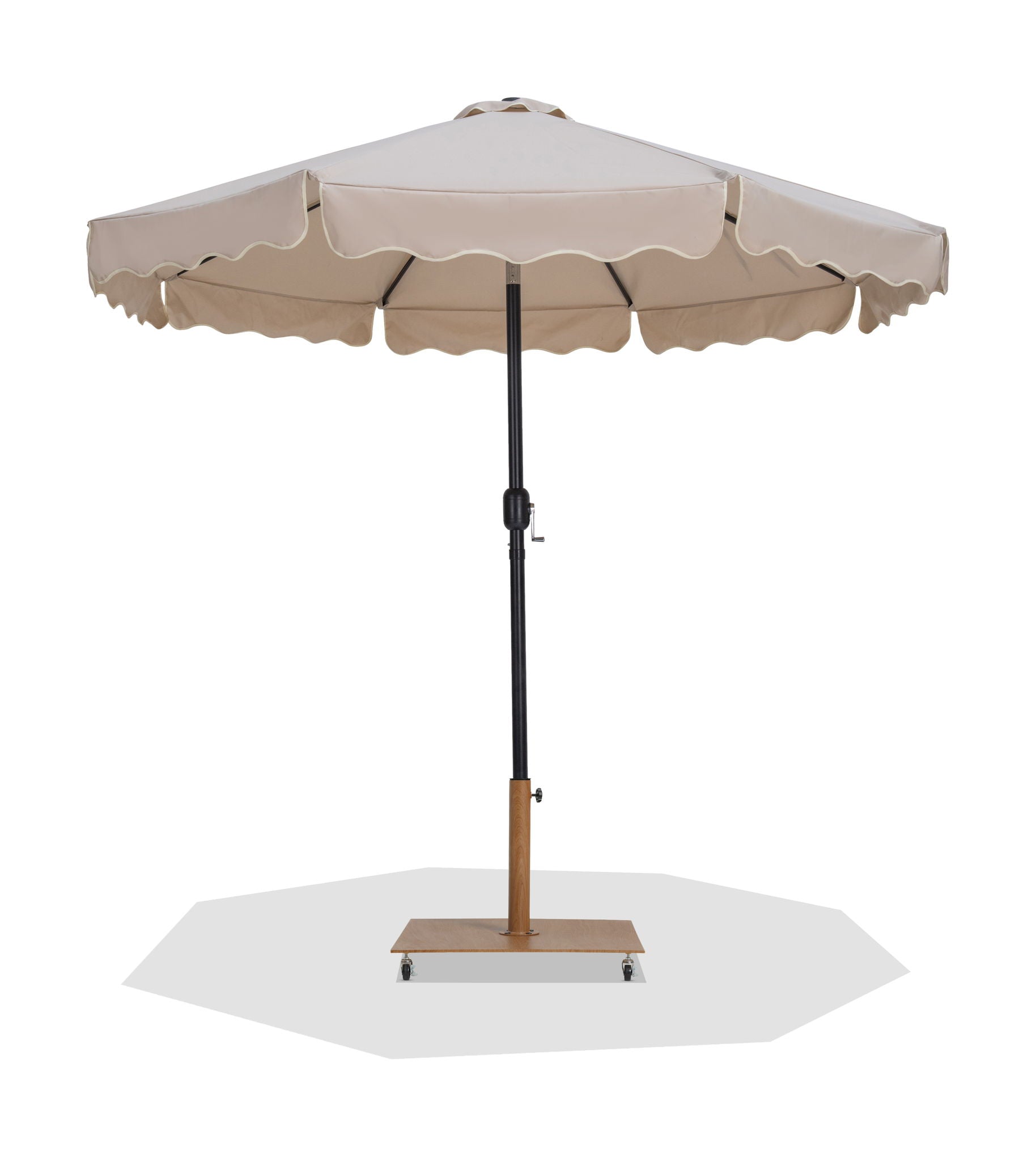 Amalfi - Aluminum Patio Umbrella - Light Brown Base / Black Pole - Urban Living Furniture (Los Angeles, CA)