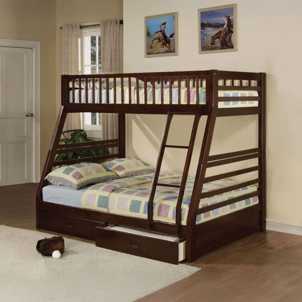 Jason - Twin Over Full Bunk Bed - Espresso - Urban Living Furniture (Los Angeles, CA)
