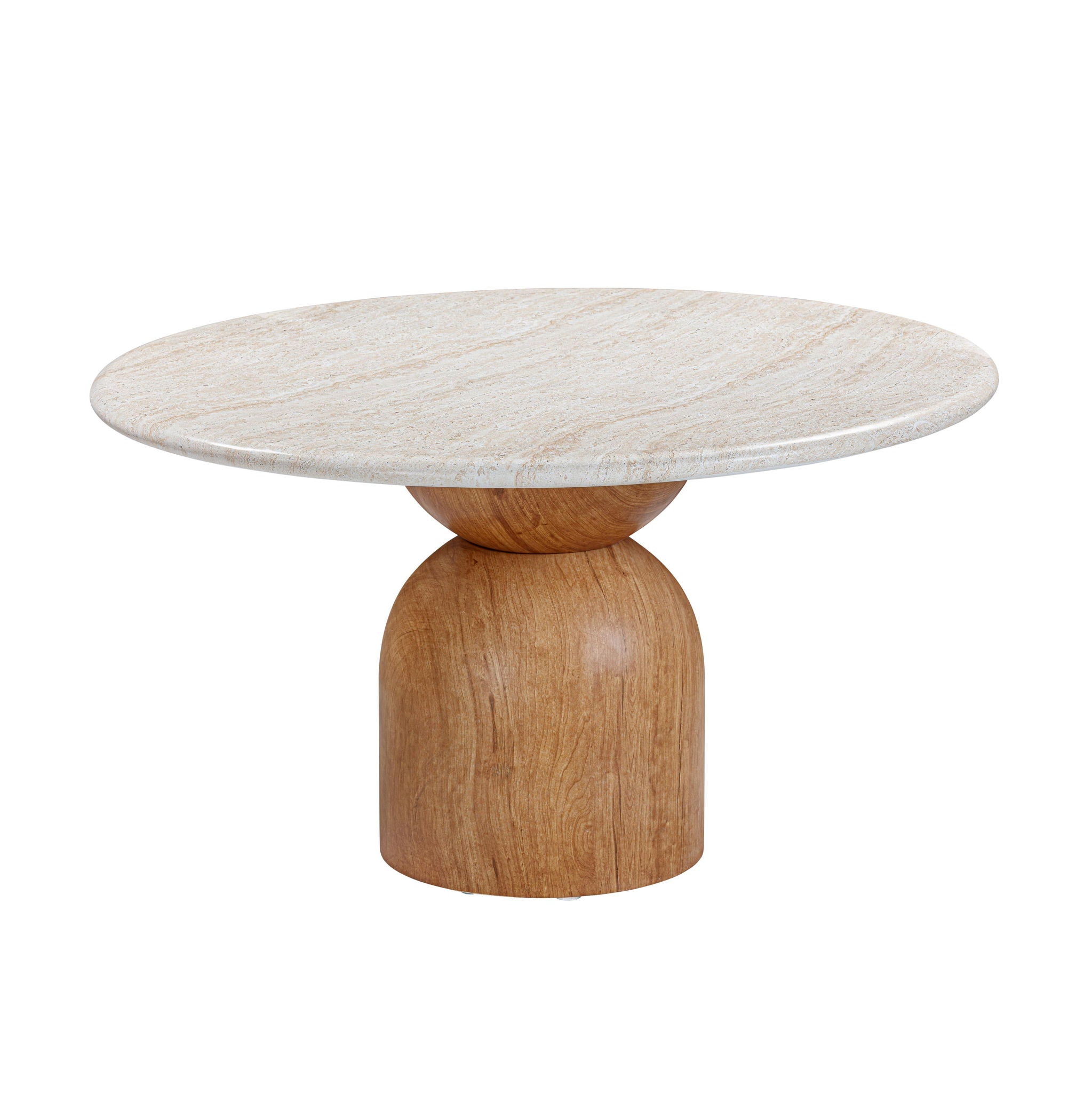 Cynthia - Concrete Indoor / Outdoor Round Dining Table - Travertine - Urban Living Furniture (Los Angeles, CA)