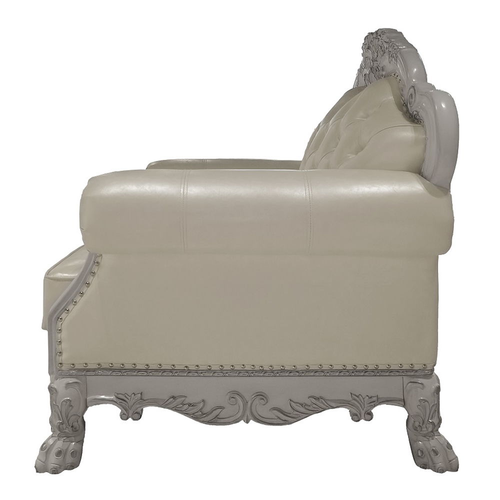 Dresden - Chair With 2 Pillows - Synthetic Leather & Bone White - Urban Living Furniture (Los Angeles, CA)