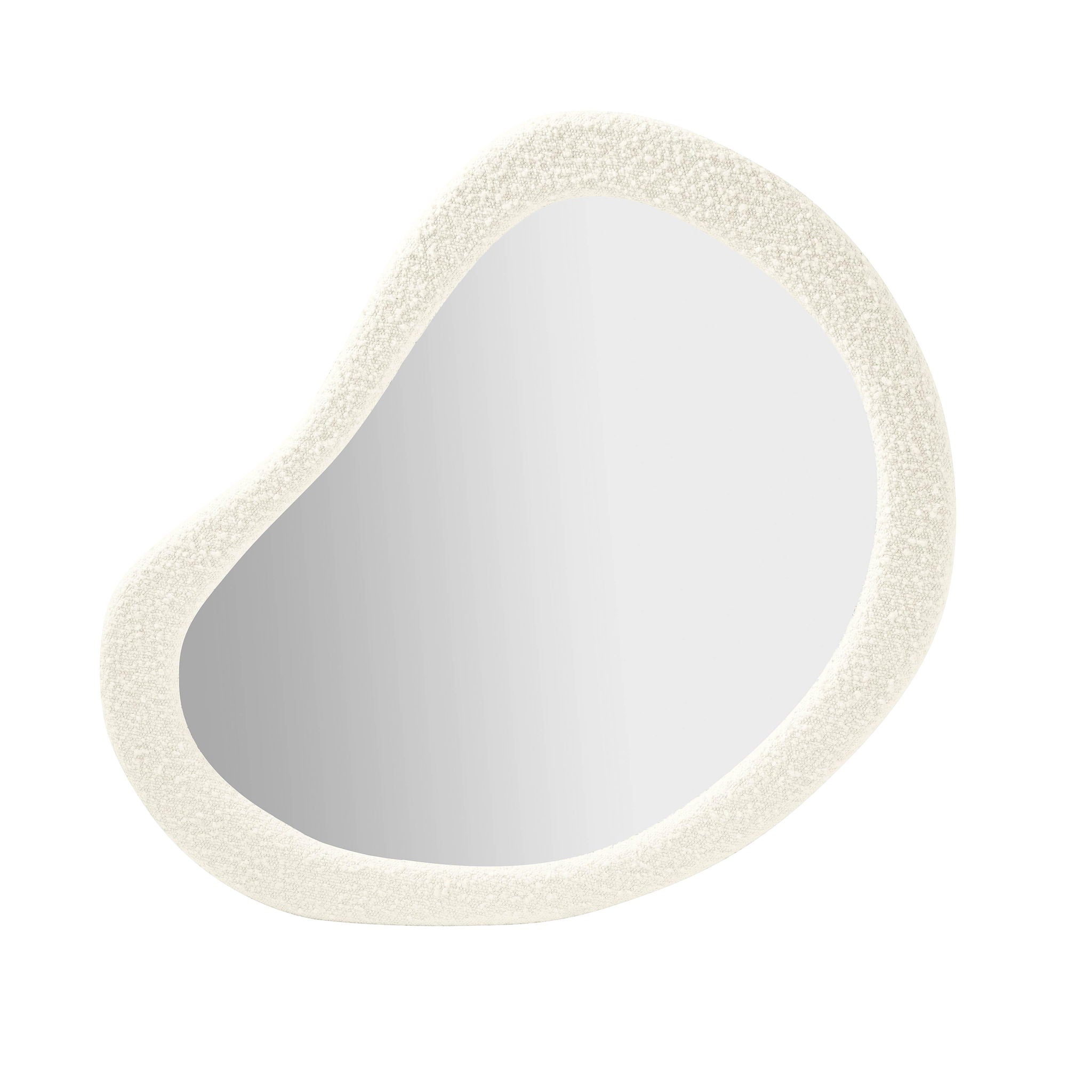 Klaryss - Teardrop Boucle Mirror - Cream - Urban Living Furniture (Los Angeles, CA)