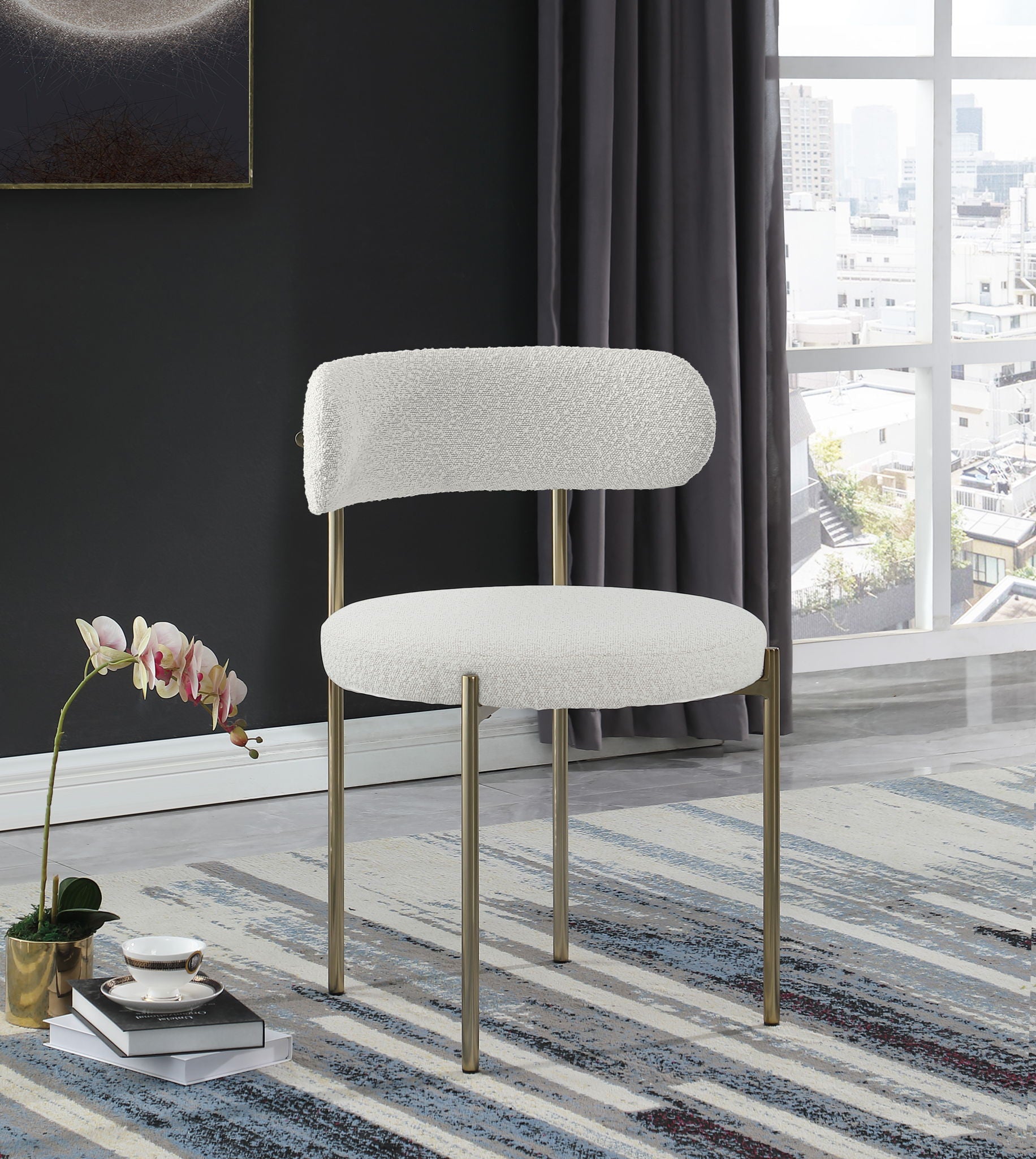 Beacon - Boucle Fabric Dining Chair (Set of 2) - Urban Living Furniture (Los Angeles, CA)