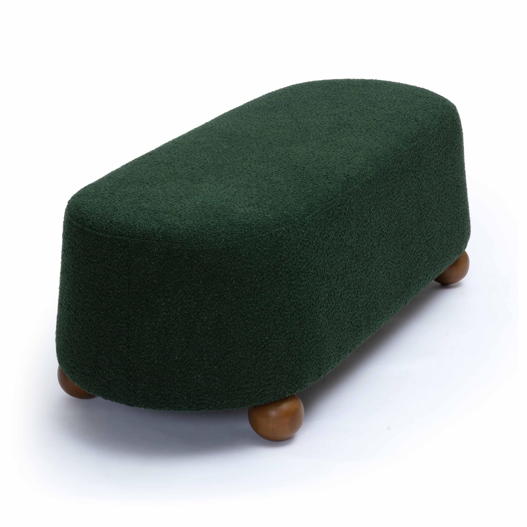 Jaine - Boucle Large Ottoman - Forest Green - Urban Living Furniture (Los Angeles, CA)