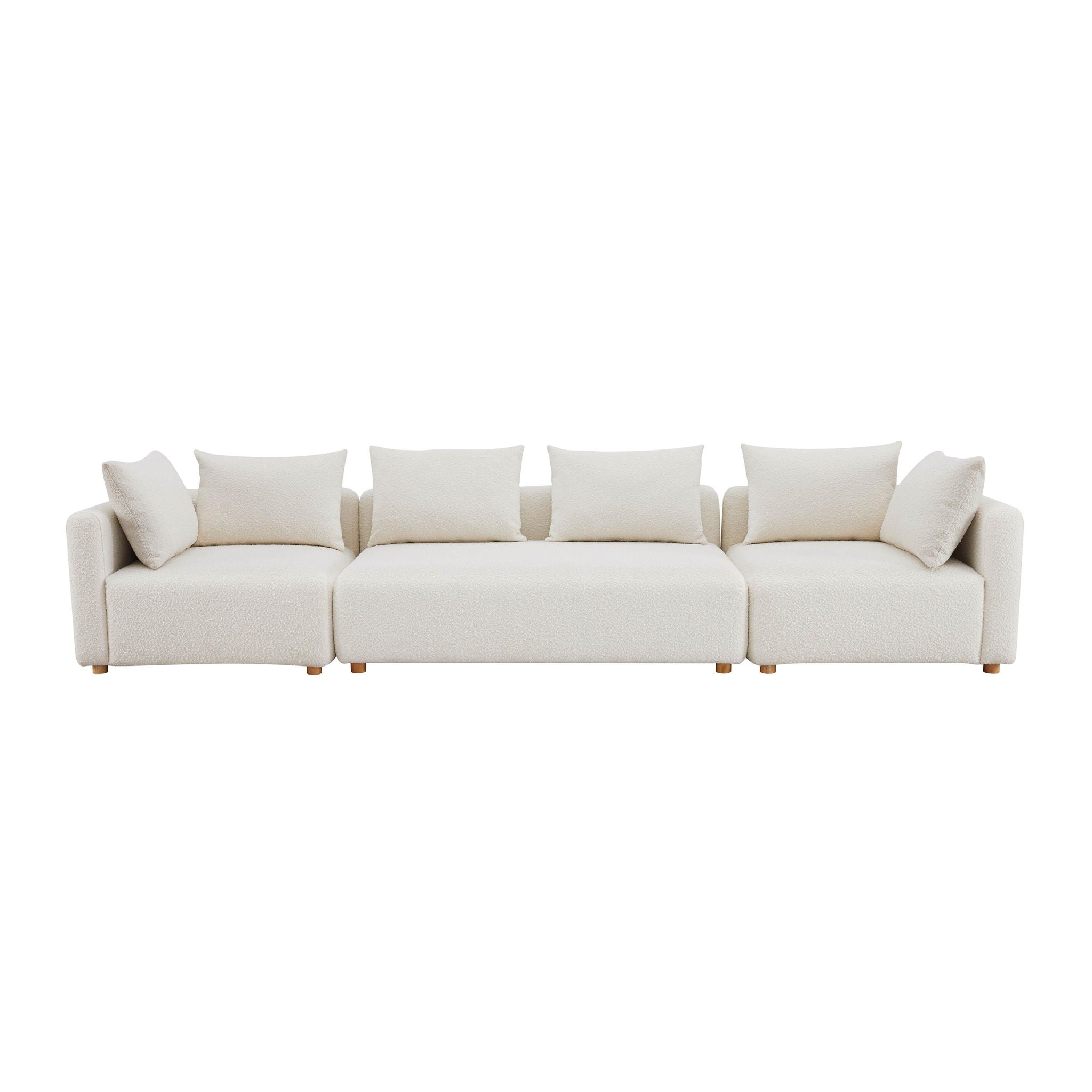Hangover - 145" Long Boucle Sofa - Cream - Urban Living Furniture (Los Angeles, CA)