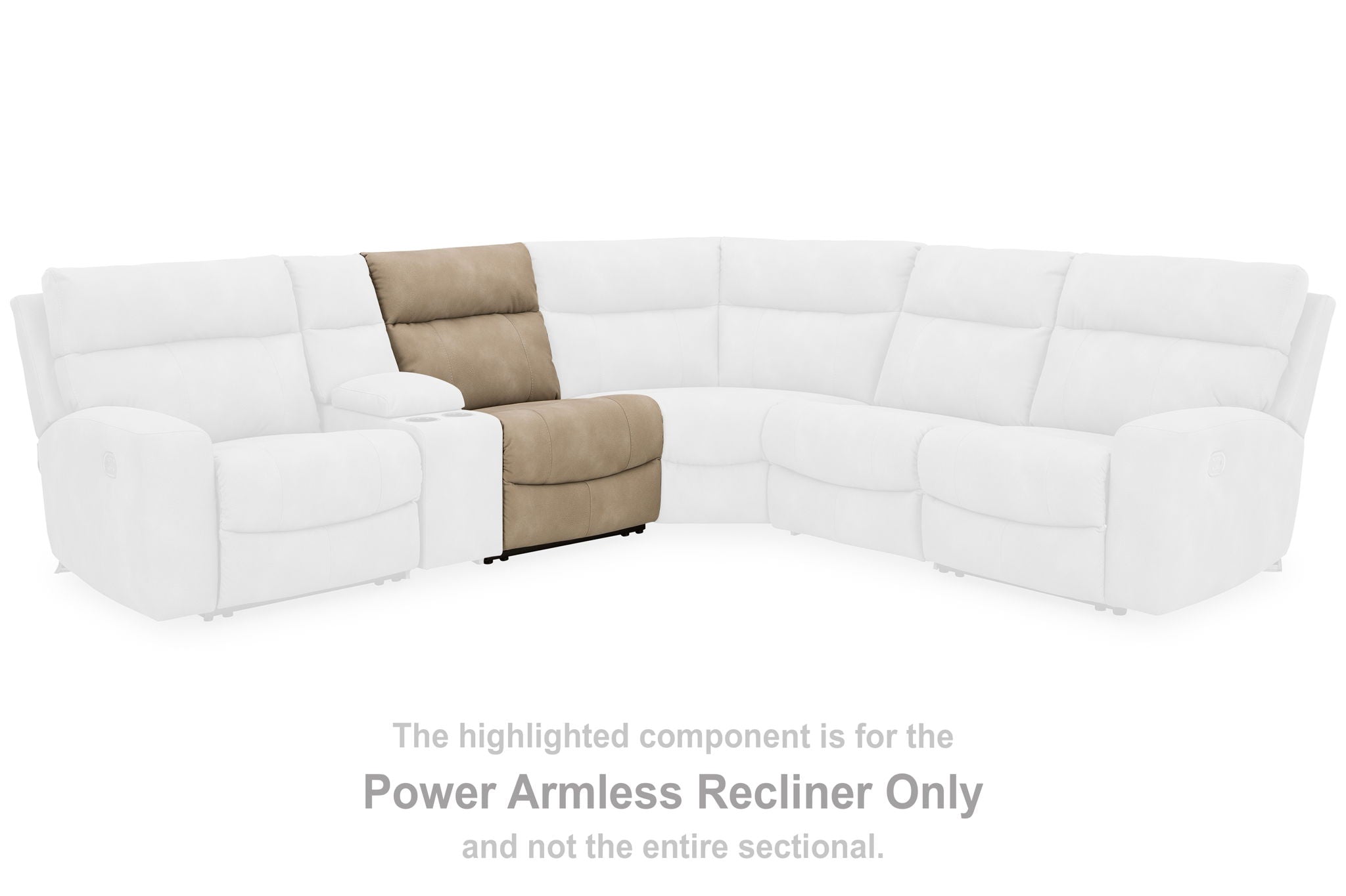 Next-gen Durapella - Sand - Power Armless Recliner With Adj Headrest - Urban Living Furniture (Los Angeles, CA)