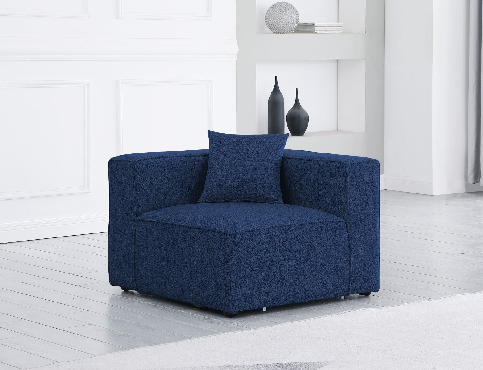 Cube - Linen Corner Chair - Urban Living Furniture (Los Angeles, CA)