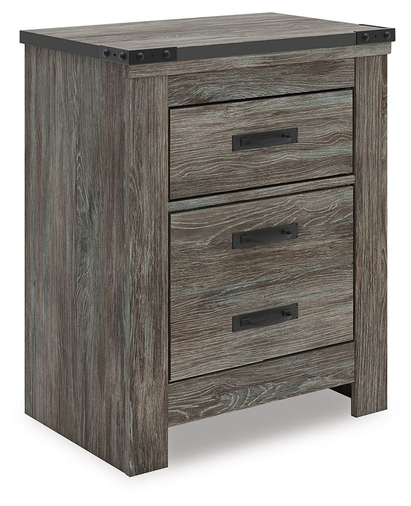 Frandern - Gray - Two Drawer Night Stand