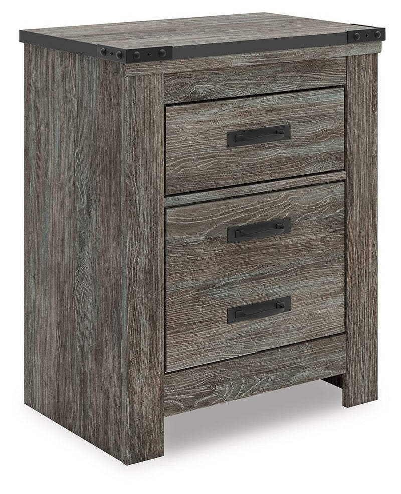 Frandern - Gray - Two Drawer Night Stand