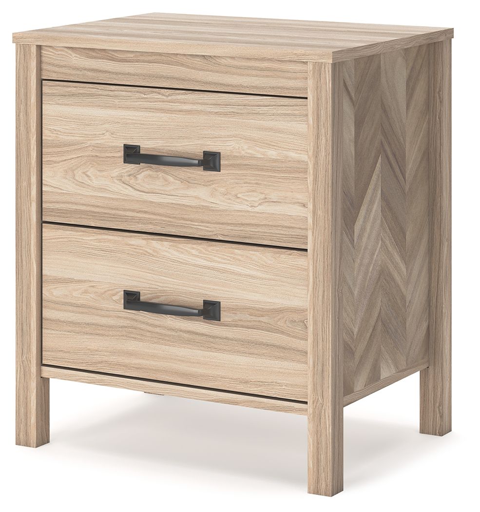 Battelle - Tan - Two Drawer Night Stand - Urban Living Furniture (Los Angeles, CA)